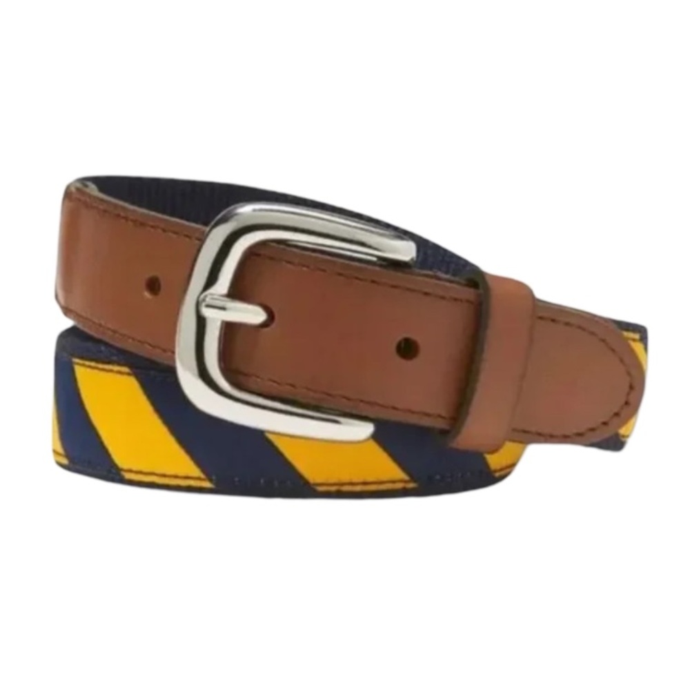 Janie and Jack Kids Navy Striped Belt Size 4-5